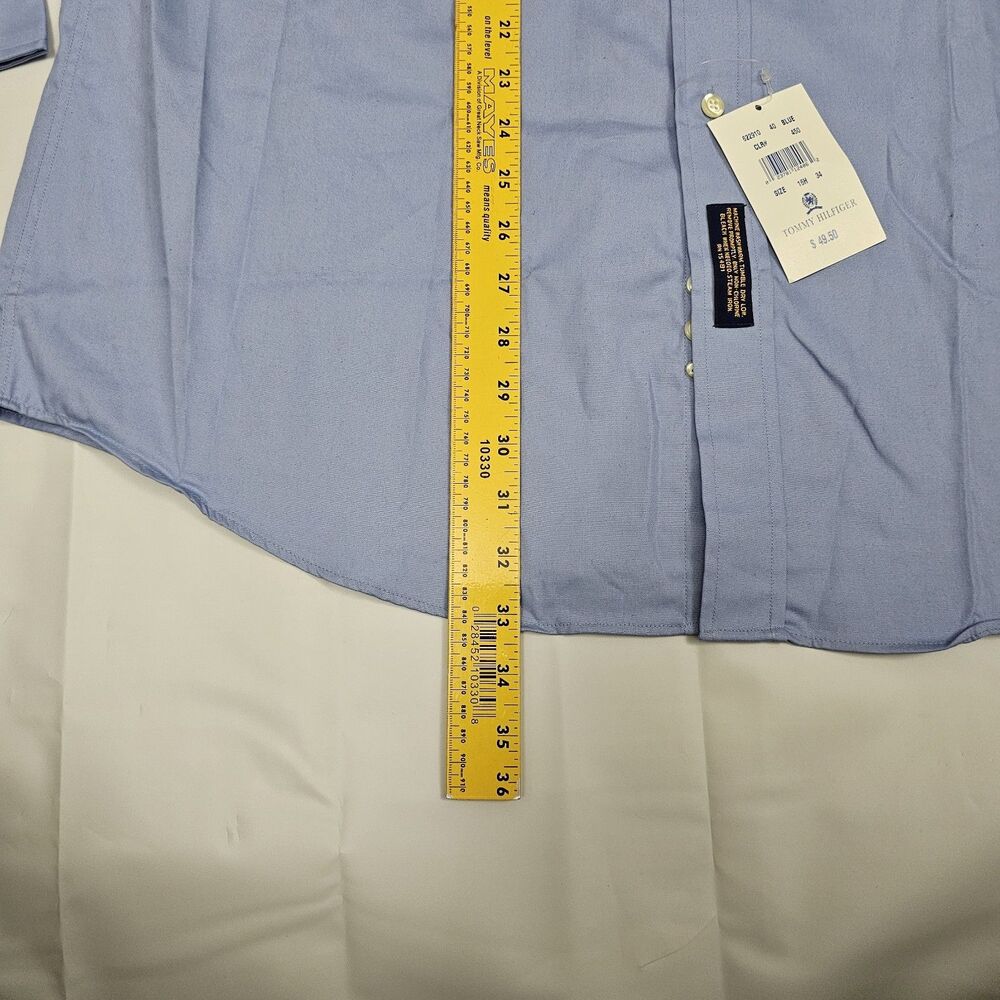 Vintage Tommy Hilfiger Mens 16.5 34 Contrast Collar Dress Shirt Preppy Academia - Picture 4 of 6